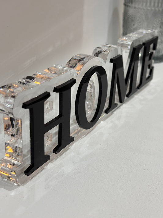 Prénom ou phrase personnalisée en acrylique épais – Décoration maison / mariage – Texte en relief – 25 cm